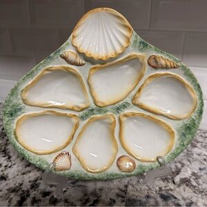 Antique VIETRI Oyster Plate